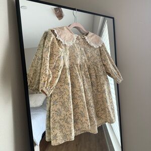 Floral Baby Dress with Peter Pan Collar